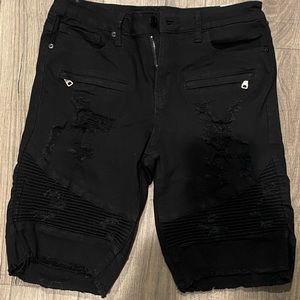 Men’s distressed / ribbed Jean shorts